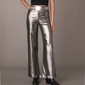 Joe's Jeans The Mia High Rise Wide Leg Ankle in pewter size 30